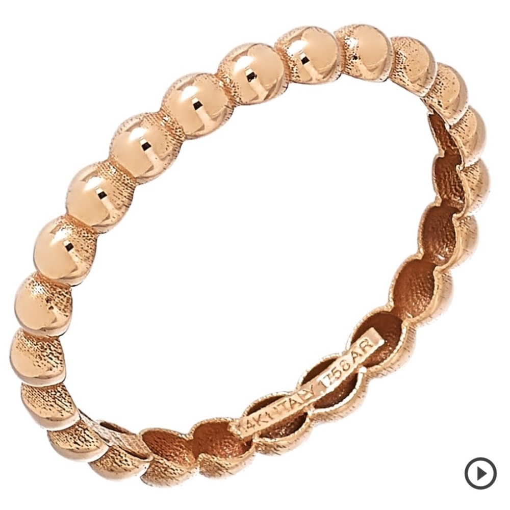 Stefano Oro 14k rose/pink gold stackable ring size 5